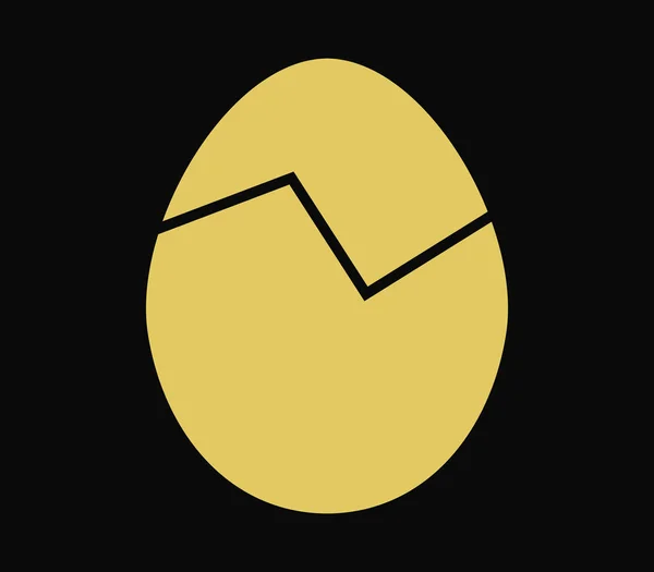 Иконка Разбитого Яйца Белом Фоне — стоковый вектор