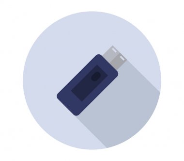 USB kalem simgesi beyaz arka plan üzerinde