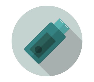 USB kalem simgesi beyaz arka plan üzerinde