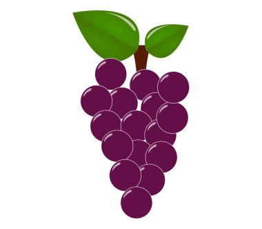 Beyaz arka plan üzerinde üzüm simgesi