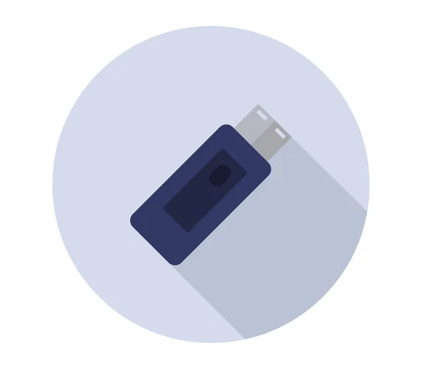 Ikona Usb Pero Bílém Pozadí — Stockový vektor