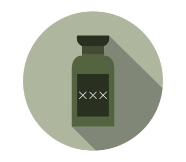 Beyaz arka plan üzerinde zehir simgesi