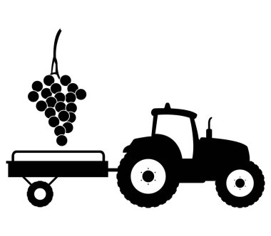 Beyaz arkaplanda traktör simgesi