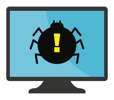 Beyaz arka planda virüs simgesi