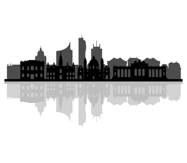 Skyline Viena Sobre Fondo Blanco — Vector de stock