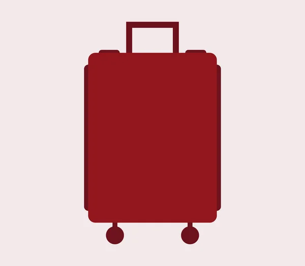 Reisekoffer Symbol Auf Weißem Hintergrund — Stockvektor