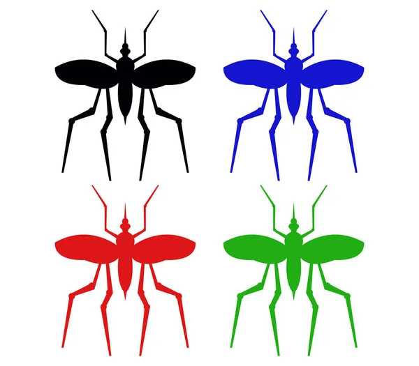 Mosquito Icon White Background — Stock Vector