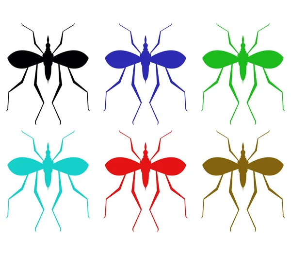 Mosquito Icon White Background — Stock Vector