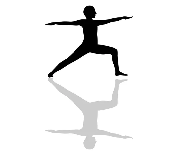 Icono Posición Yoga Sobre Fondo Blanco — Vector de stock