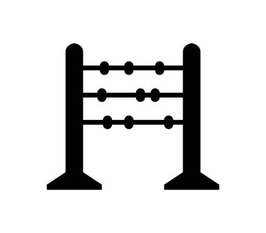Abaküs simgesi beyaz arka plan üzerinde