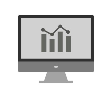 Beyaz arkaplanda analitik simge
