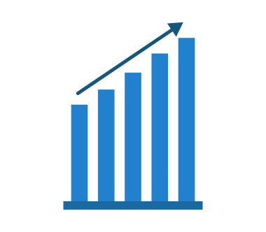 Beyaz arkaplanda analitik simge