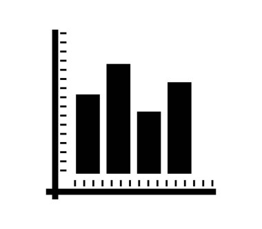 Beyaz arkaplanda analitik simge
