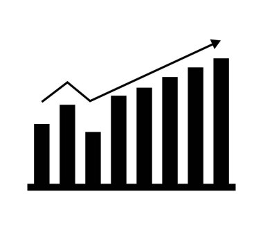 Beyaz arkaplanda analitik simge