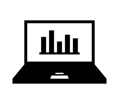 Beyaz arkaplanda analitik simge