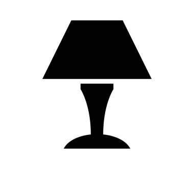 başucu ampul simgesi beyaz arka plan üzerinde