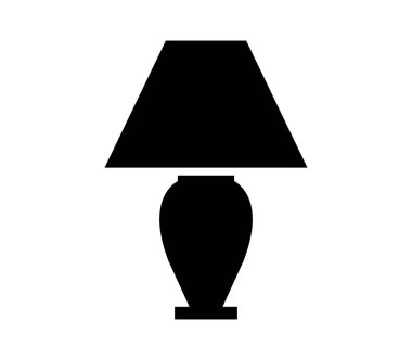 başucu ampul simgesi beyaz arka plan üzerinde