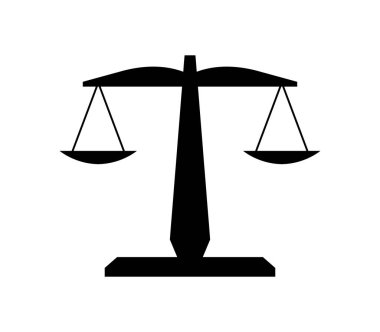 Beyaz arka plan üzerinde ölçekler simgesi