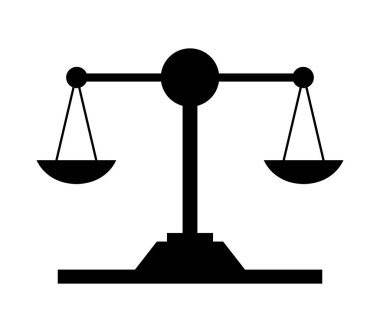 Beyaz arka plan üzerinde ölçekler simgesi