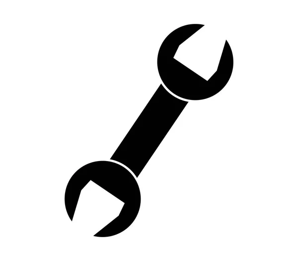 Schraubenschlüssel Symbol Auf Weißem Hintergrund — Stockvektor