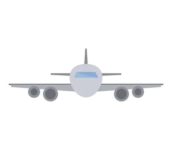 Vliegtuigpictogram Witte Achtergrond — Stockvector