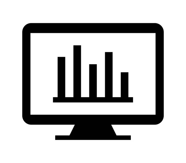 Analytic Icon White Background — Stock Vector