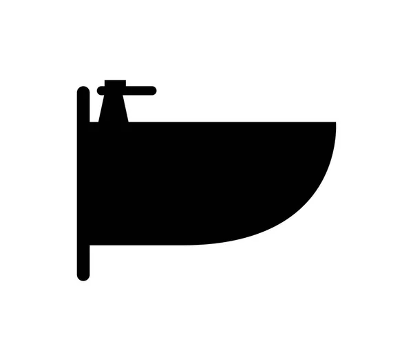 Bidet Pictogram Witte Achtergrond — Stockvector