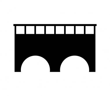 Beyaz arkaplanda köprü simgesi