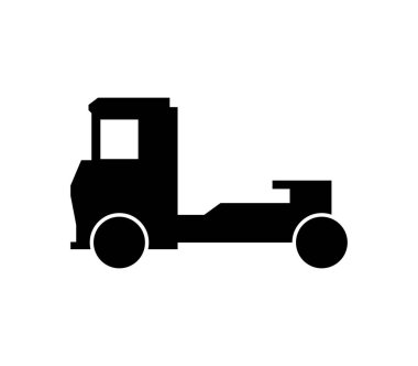 Beyaz arkaplanda kamyon simgesi