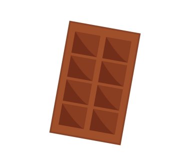 Beyaz arkaplanda çikolata simgesi