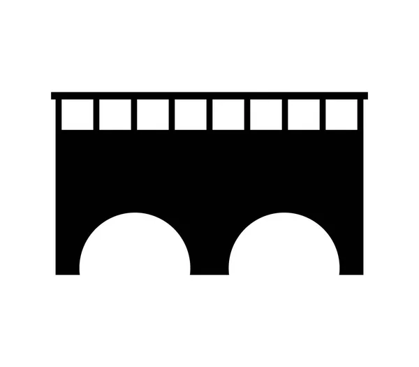 Εικονίδιο Γέφυρας Λευκό Φόντο — Διανυσματικό Αρχείο