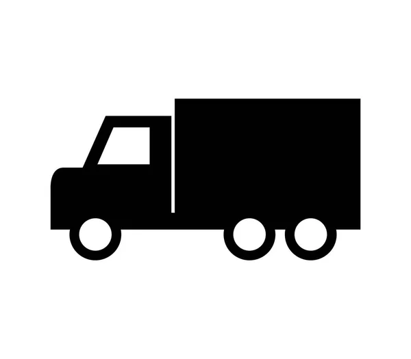 Truck Icoon Witte Achtergrond — Stockvector