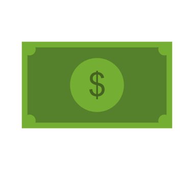 Beyaz arkaplanda para simgesi