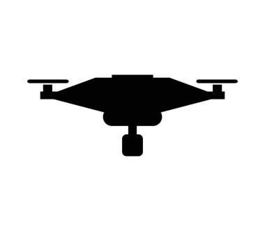 Drone simgesi beyaz arka plan üzerinde
