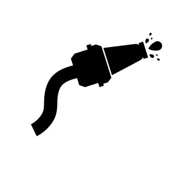 Beyaz arkaplanda yangın hortumu simgesi