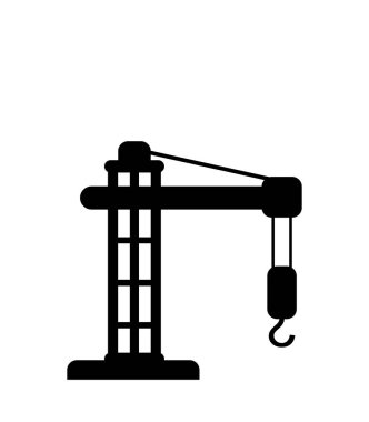 Vinç simgesi beyaz arka plan üzerinde