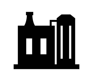 Beyaz arkaplanda endüstri simgesi