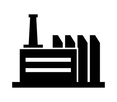 Beyaz arkaplanda endüstri simgesi
