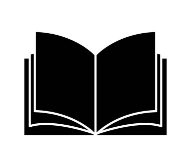 kitap simgesi beyaz zemin üzerine