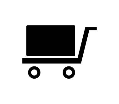 simge lojistik arabası beyaz arka plan üzerinde yük