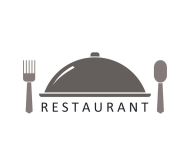Beyaz arka plan üzerinde Restoran logo