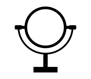 Beyaz arka plan ayna simgesini