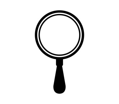 Beyaz arka plan ayna simgesini