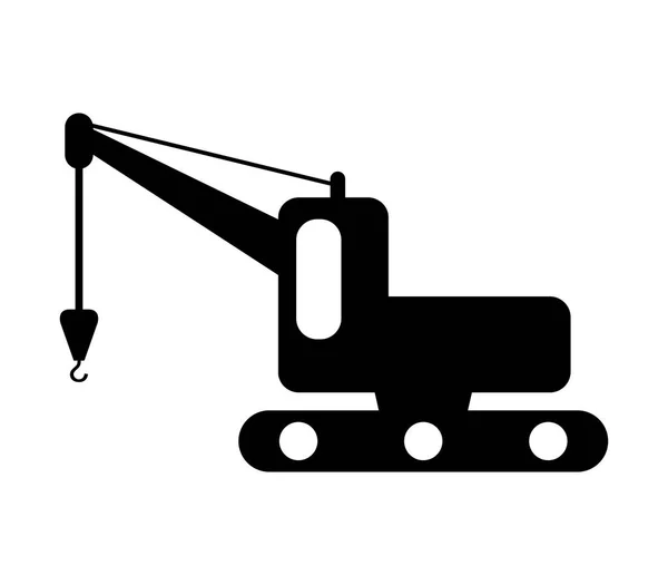 Kraan Pictogram Witte Achtergrond — Stockvector