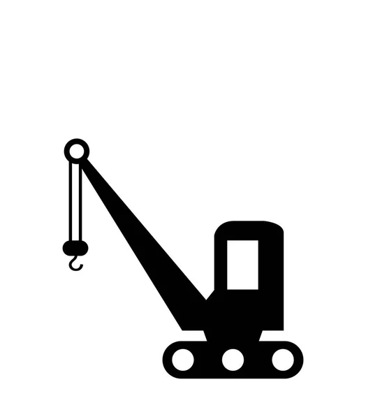 Crane Icon White Background — Stock Vector