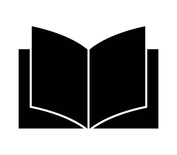 Icona Del Libro Sfondo Bianco — Vettoriale Stock