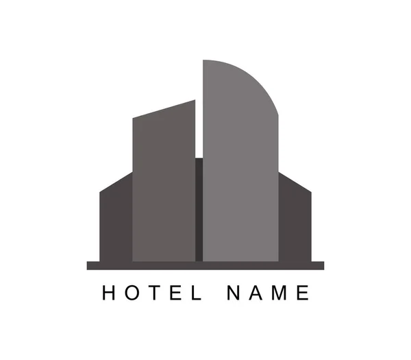 Logotipo Hotel Fundo Branco — Vetor de Stock