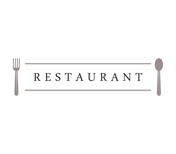 Restaurant Logo Auf Weißem Hintergrund — Stockvektor