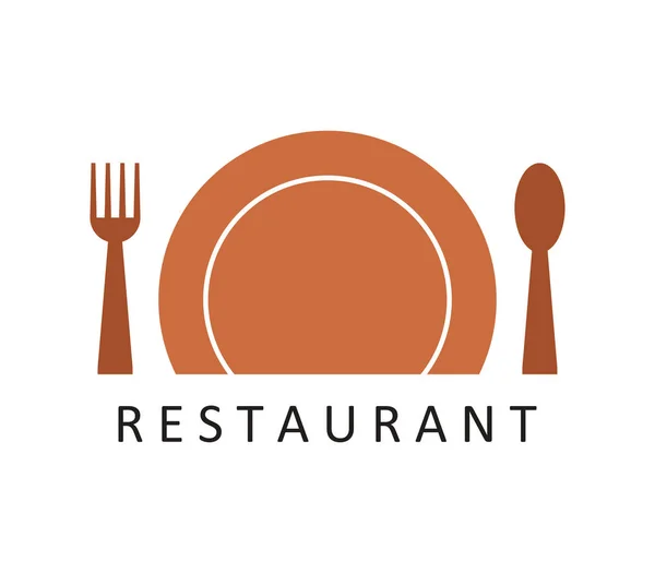 Restaurant Logo Auf Weißem Hintergrund — Stockvektor