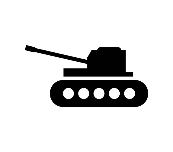 Icono Del Tanque Militar Sobre Fondo Blanco — Vector de stock